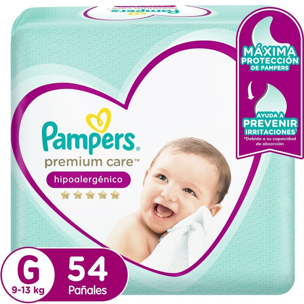Premium Care Pañales Desechable G (9-13Kg) X54