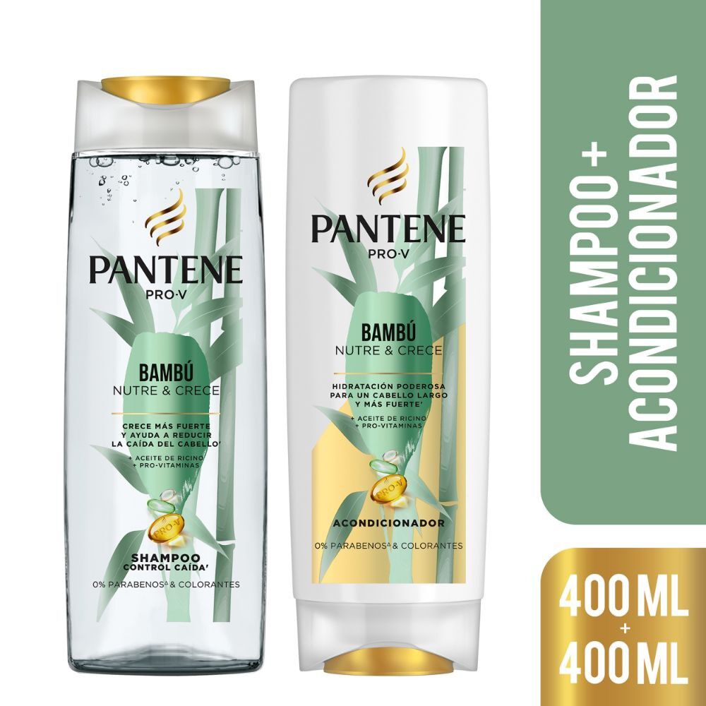 Pack Shampoo 400 mL + Acondicionador 400 mL Bambú