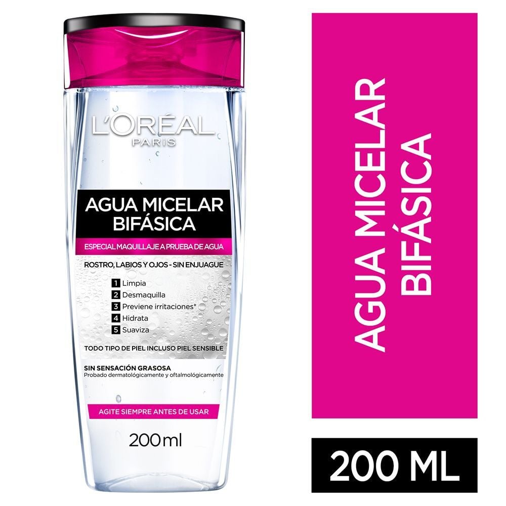 Agua Micelar Maquillaje Waterproof Hidra-Total 5 200mL