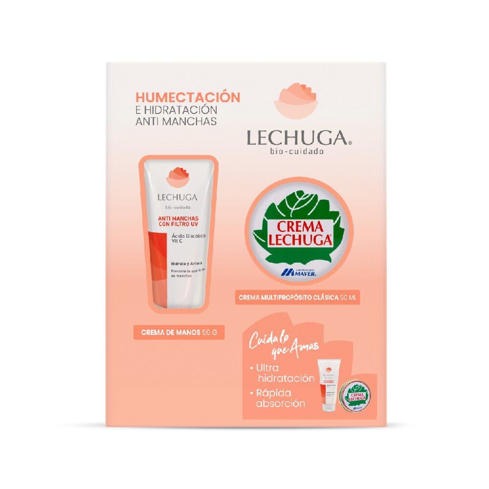 Crema Multipropósito 60 mL + Crema de Manos Anti Manchas Factor Uv 50 grs