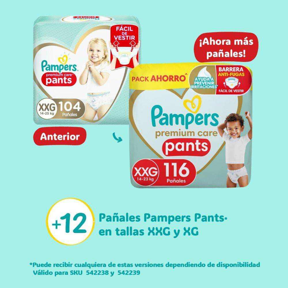 Pañales Premium Care Pants Talla XXG, 116 Unidades