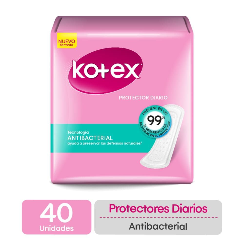 Protector Diario Kotex Antibacterial 40 un