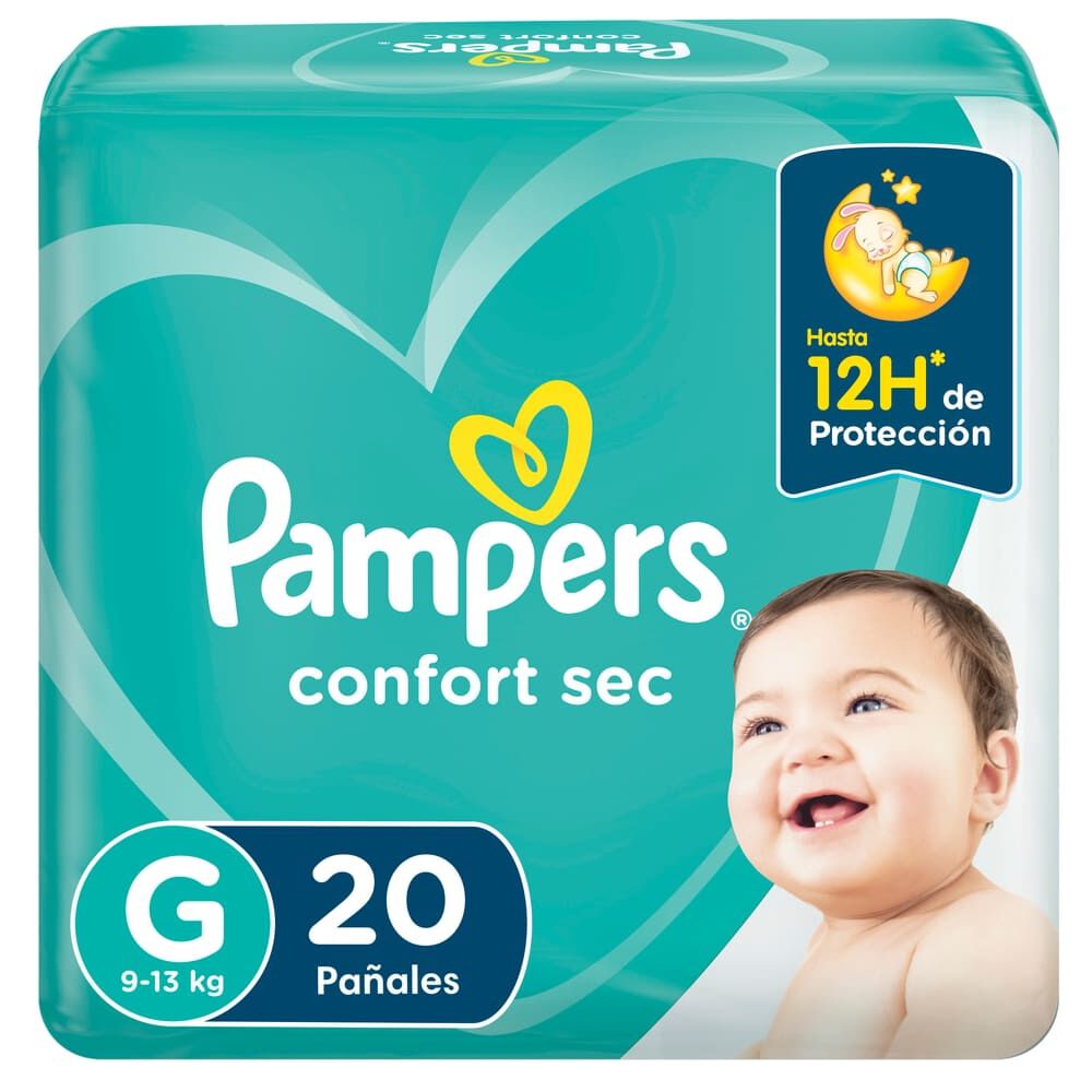 Pañal Confort Sec G (9-12.5 Kg) Extra Seco Pods X 20