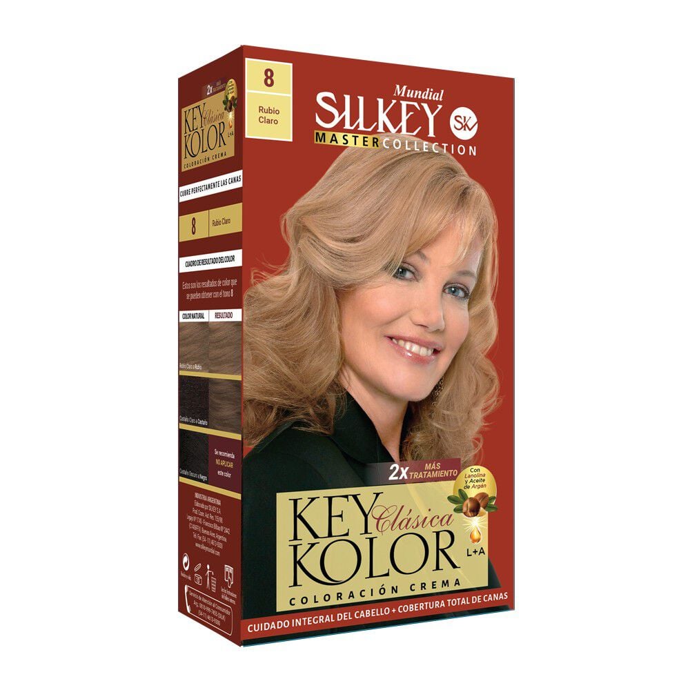 Key Kolor Kit Tintura Argan Rubio Claro 8