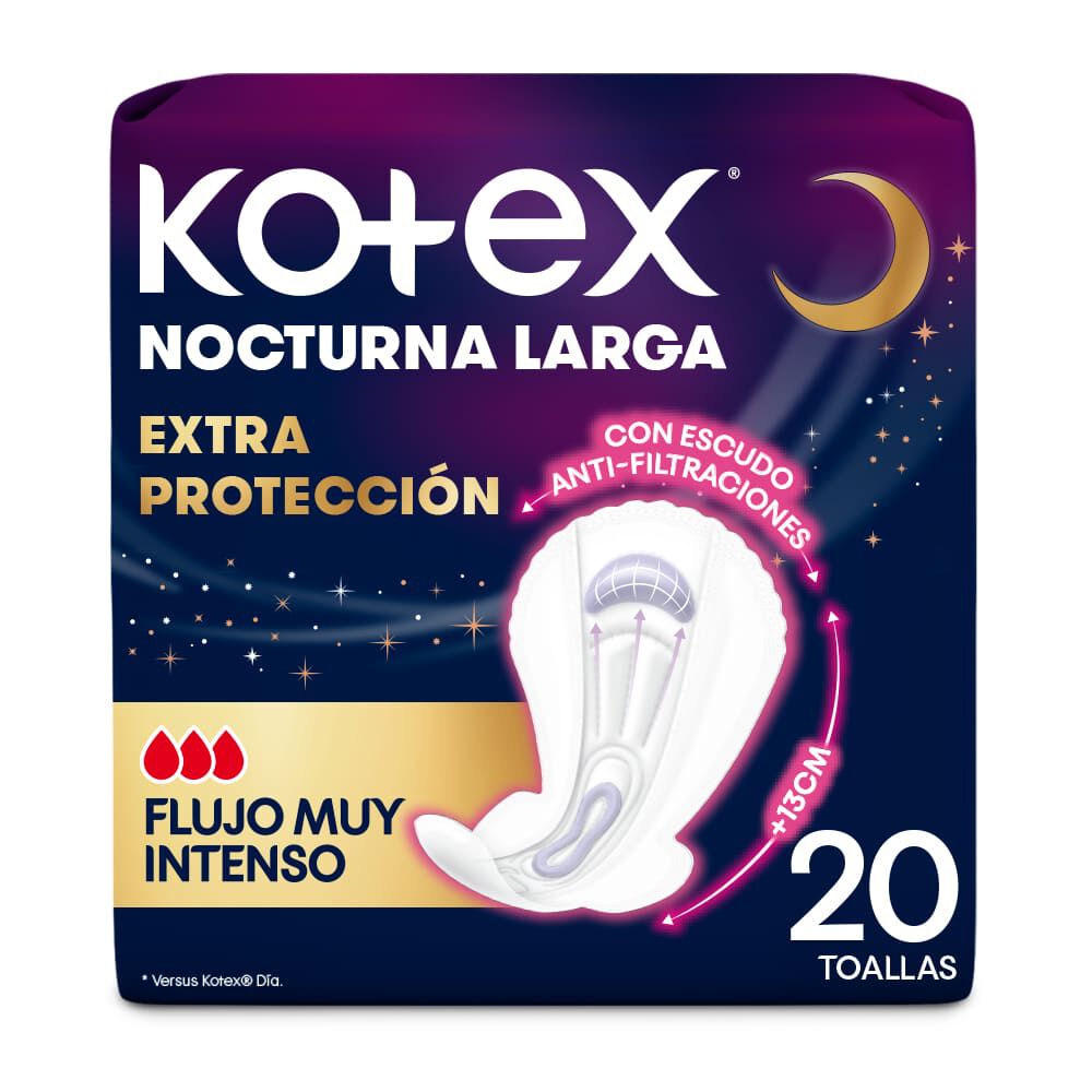 Toallas Nocturnas Kotex Extra Protección 20Un