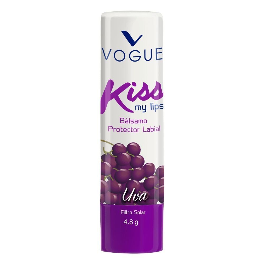 Bálsamo Protector Labial Kiss My Lips Uva 4.8 grs
