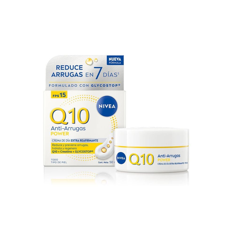 Crema Facial Antiarrugas Q10 Power Dia Fps20 Piel Normal A Seca 50 mL