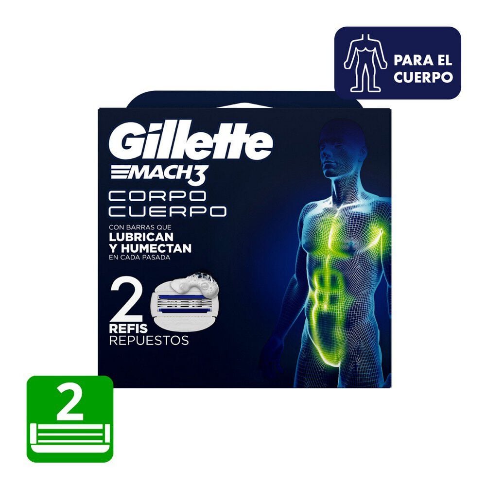 Mach 3 Cuerpo Cartuchos para afeitar 2 unidades