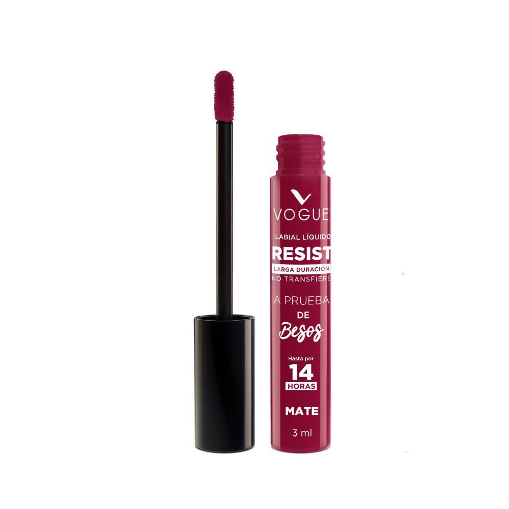 Labial Liquido Resist a Prueba de Besos 14Hrs Mate Valiente 3 mL
