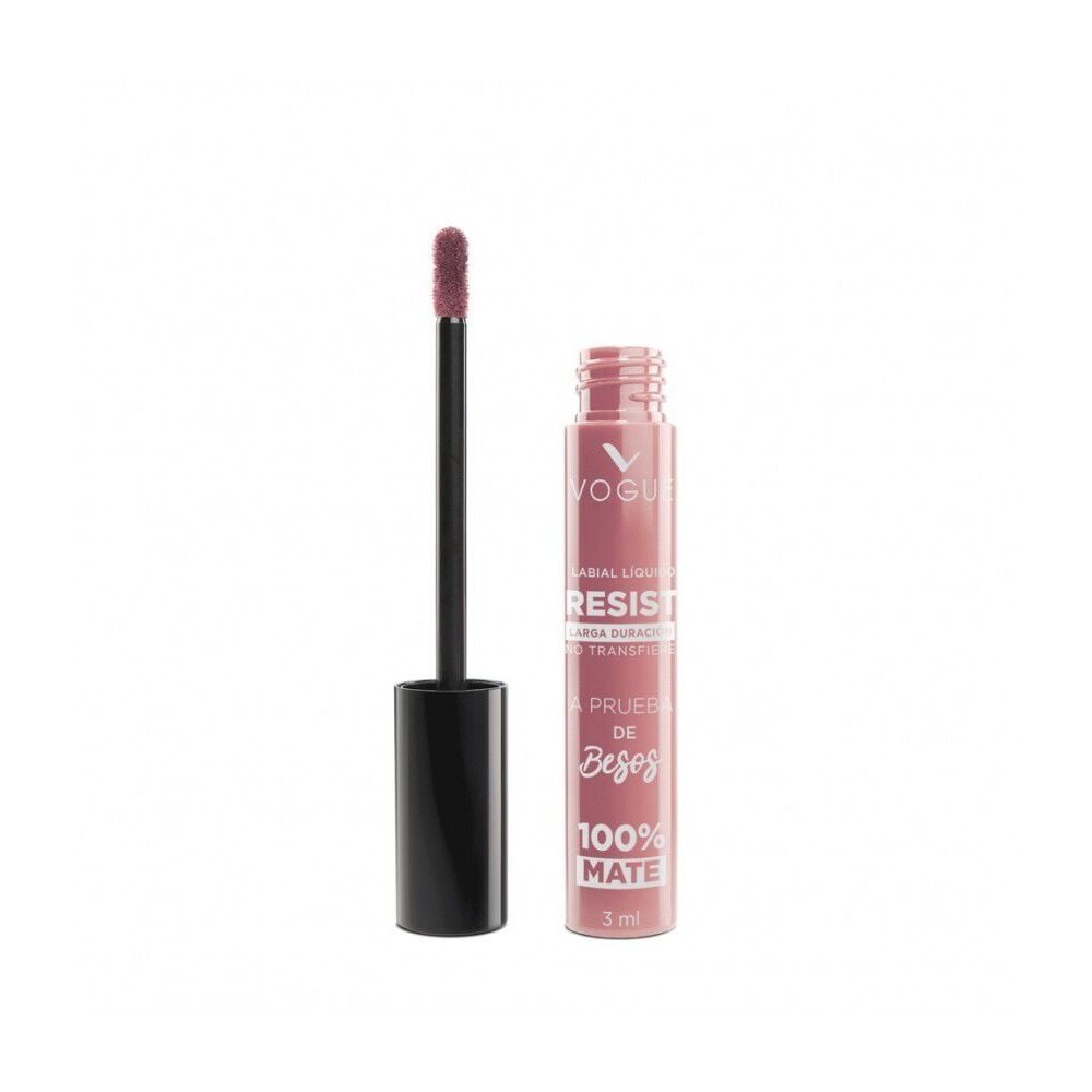 Labial Liquido Resiste A Prueba de Besos 100% Mate Natural 3 mL