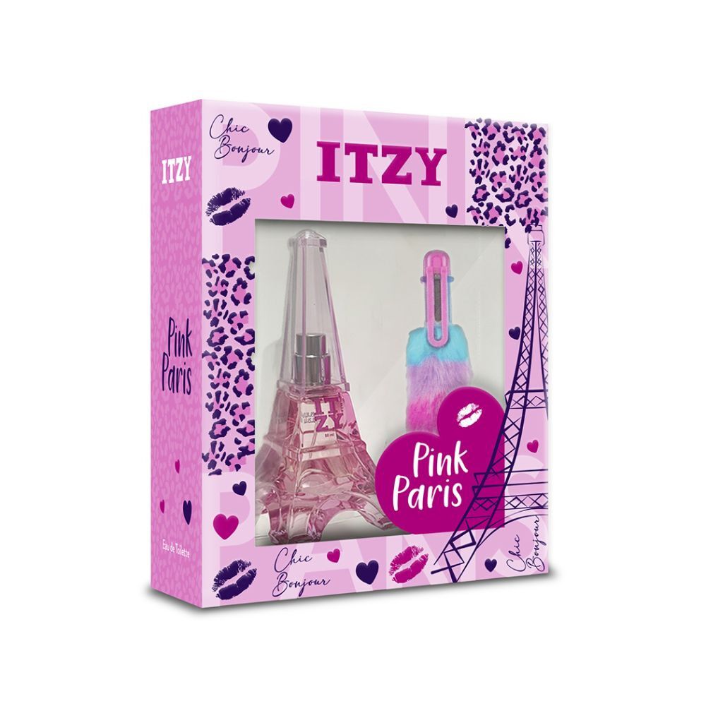Set Perfume Pink Paris EDT + lápiz multicolor