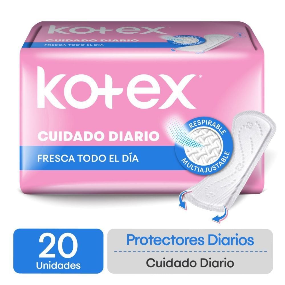 Protector Kotex Cuidado Diario 20 Unidades