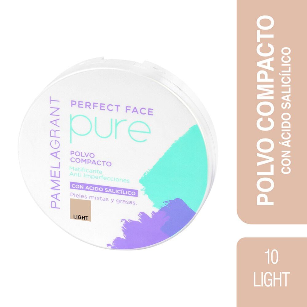 Perfect-Face-Pure-Polvo-Compacto-10-Light-P/Mixtas-y-Grasas-12-grs-imagen
