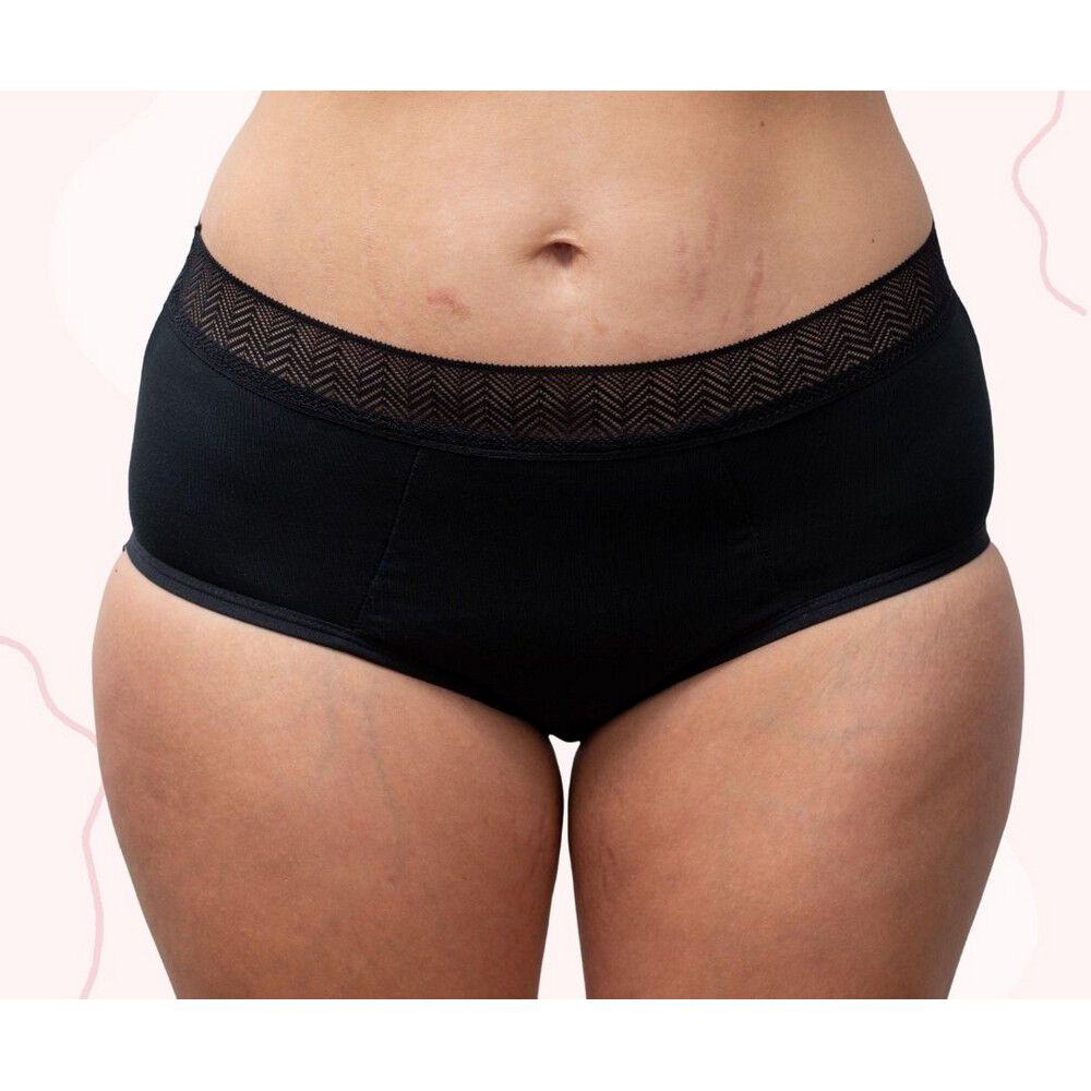 Calzon Menstrual Reutilizable Violeta Negro Talla XL