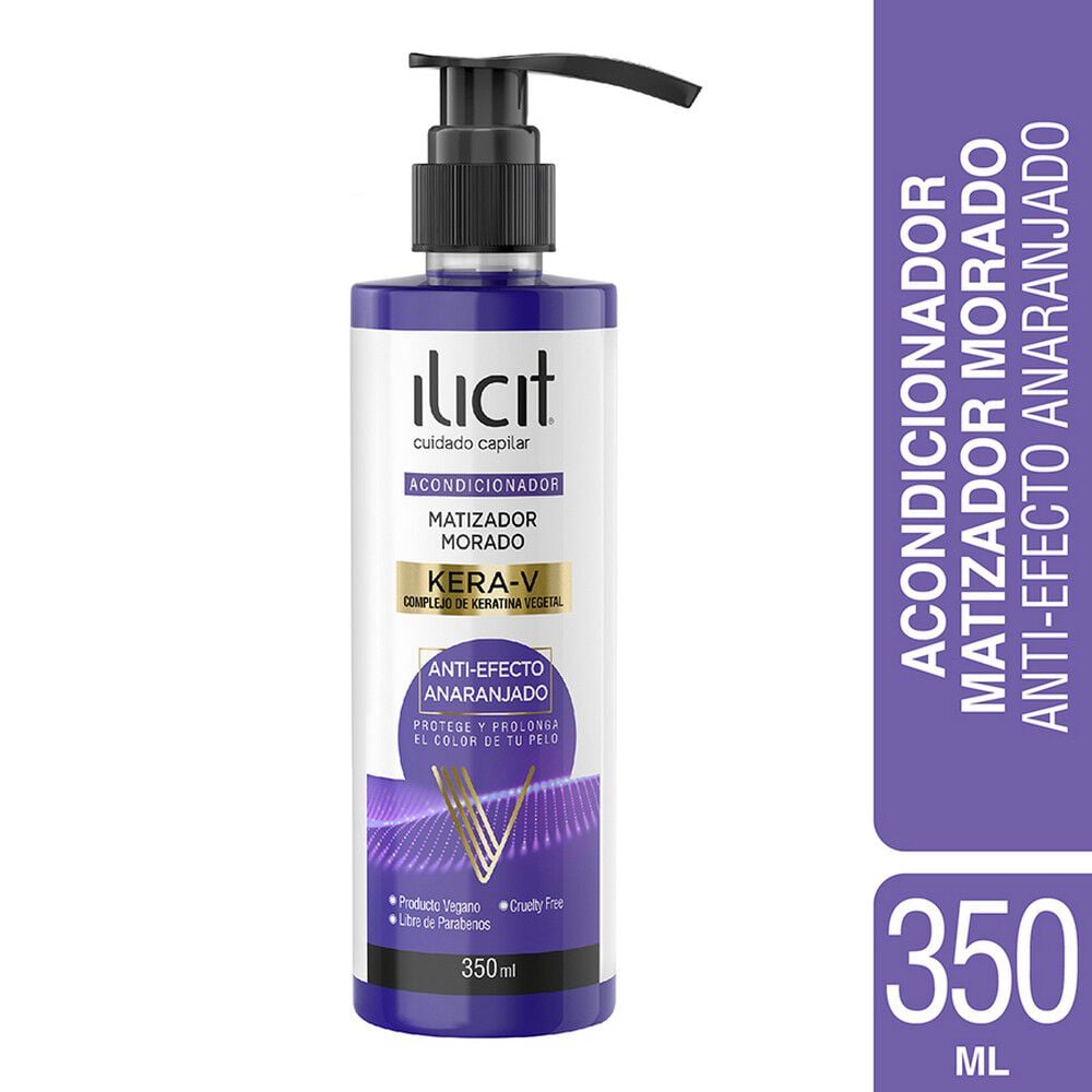 Acondicionador Matizador Morado Kera-V Anti-Efecto Anaranjado 350 ml
