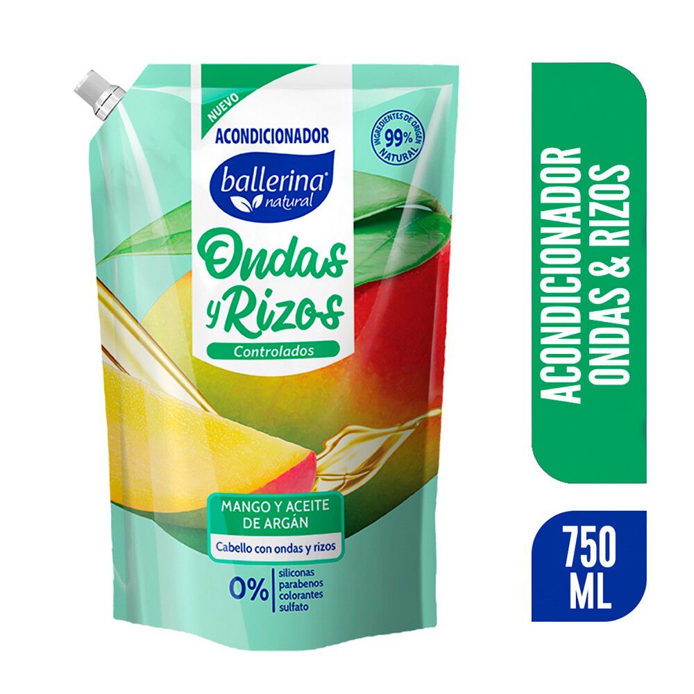 Acondicionador Onda y Rizos Controlados Mango y Aceite de Argán 750 ml