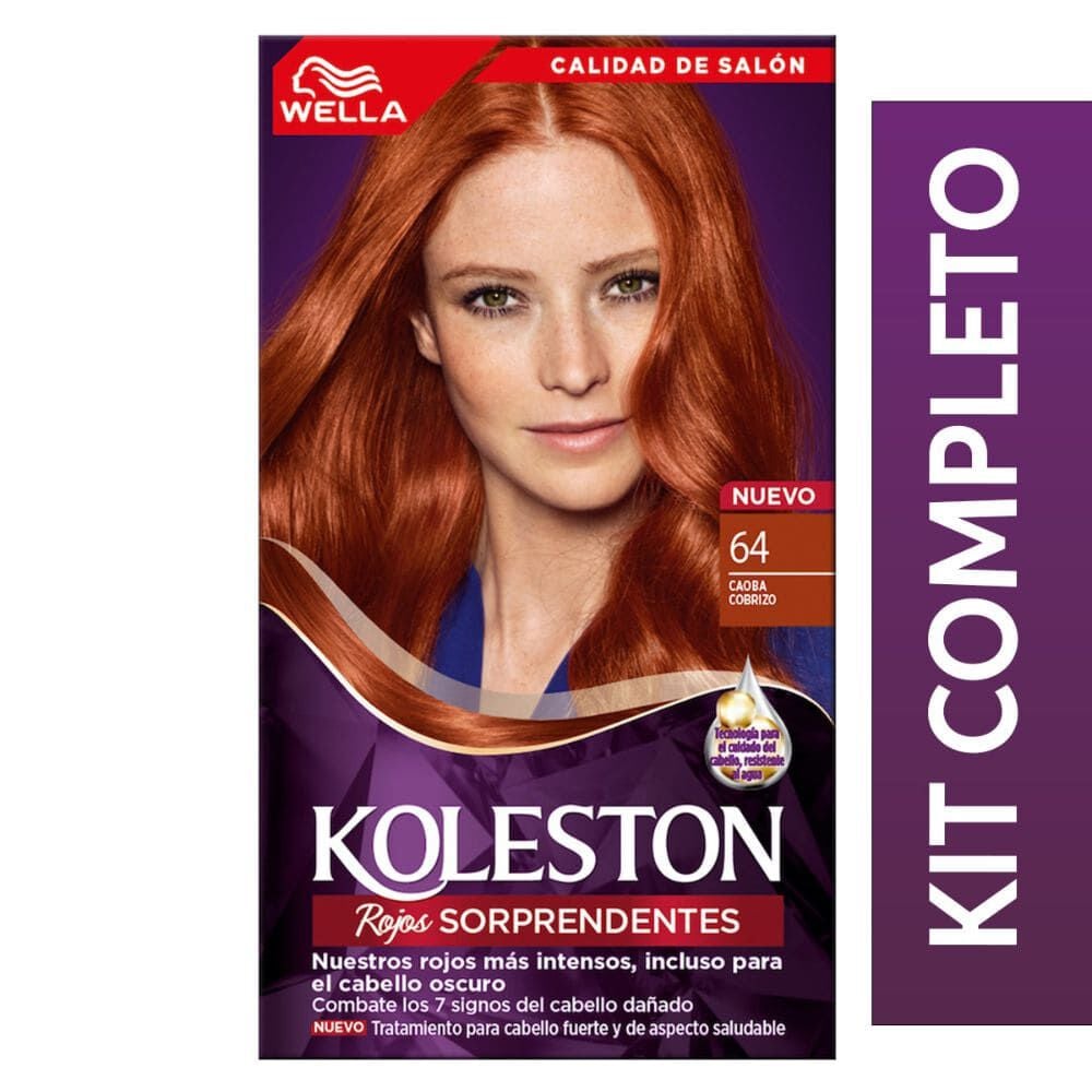 Tintura Permanente Kit 64 Caoba Cobrizo 