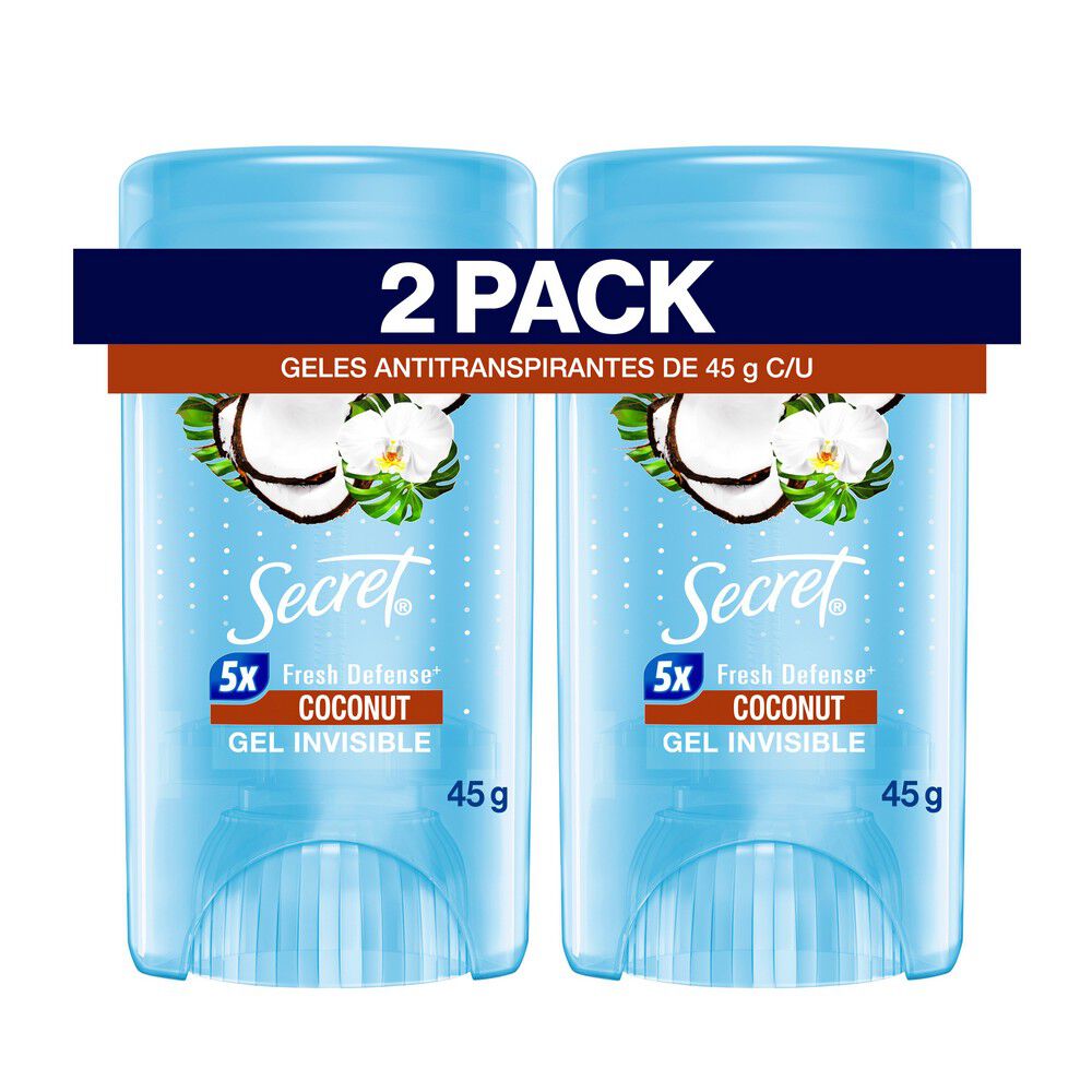 Antitranspirante en Gel Secret Coco 45G 2 Un