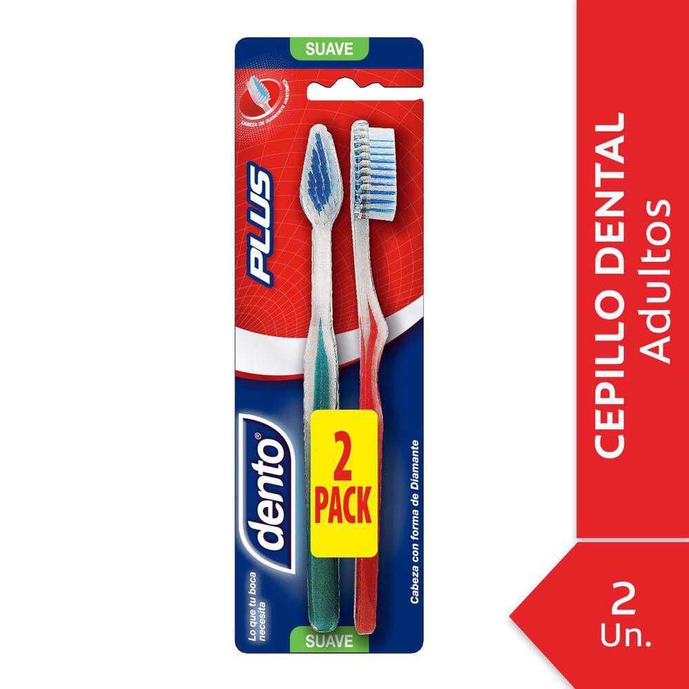 Cepillo Dental Dento Plus Suave 2 Unidades
