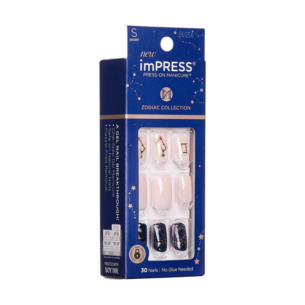 New Impress Colección Zodiaco Géminis Press-On Manicure 30 Unidades