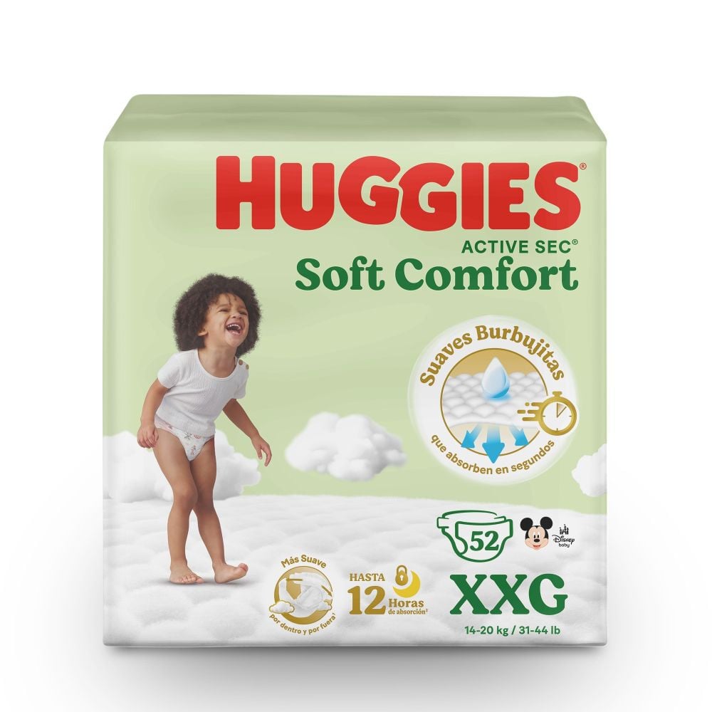 Pañales Huggies Active Sec XXG 52 Un