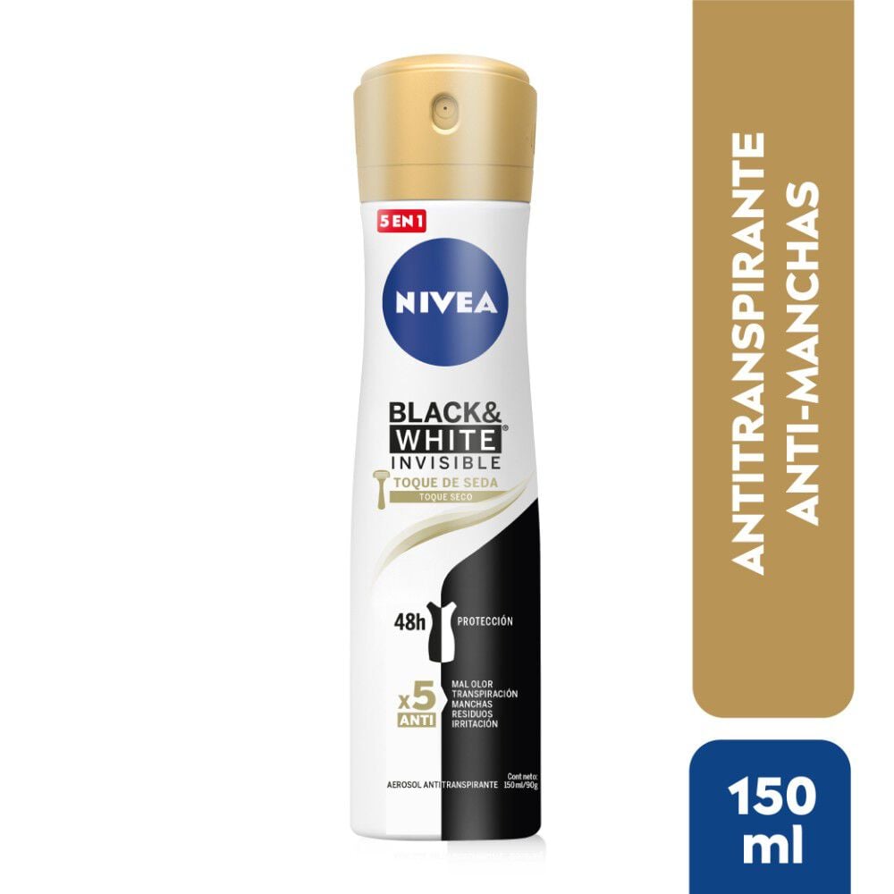 Desodorante Spray Black & White Toque De Seda 150 mL
