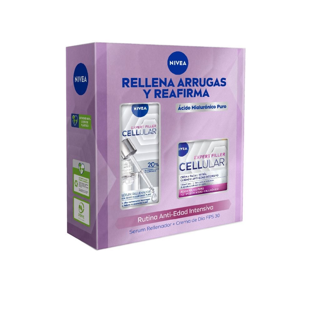 Pack Rutina Anti-Arrugas Intensivo Cellular Expert Filler Serum Rellenador 30ml + Crema de Día 50ml