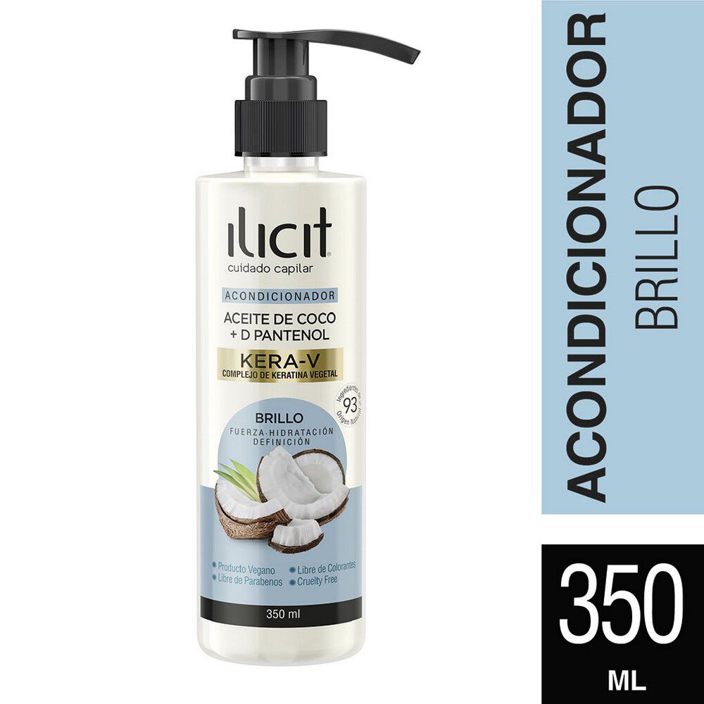 Ilicit-Acondicionador-Aceite-De-Coco+D-Pantenol-Kera-V-Brillo-350Ml-imagen-1