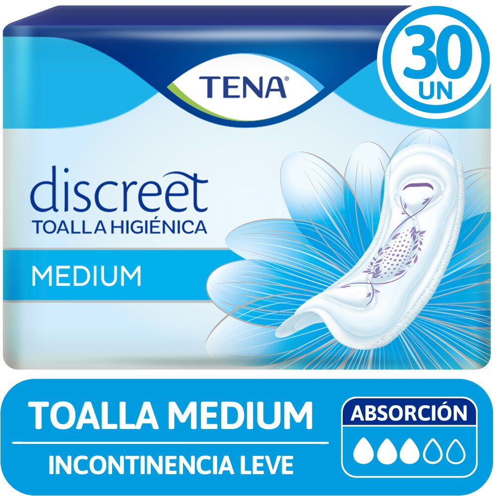 Toalla para Incontinencia Urinaria Medium 30 Unidades