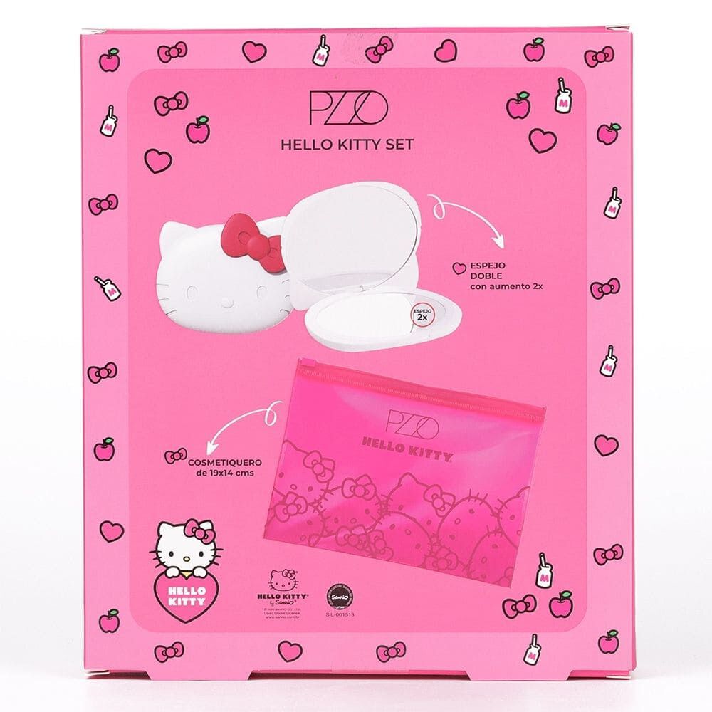 Set-Espejo-Doble-+-Cosmetiquero-Hello-Kitty-imagen-2