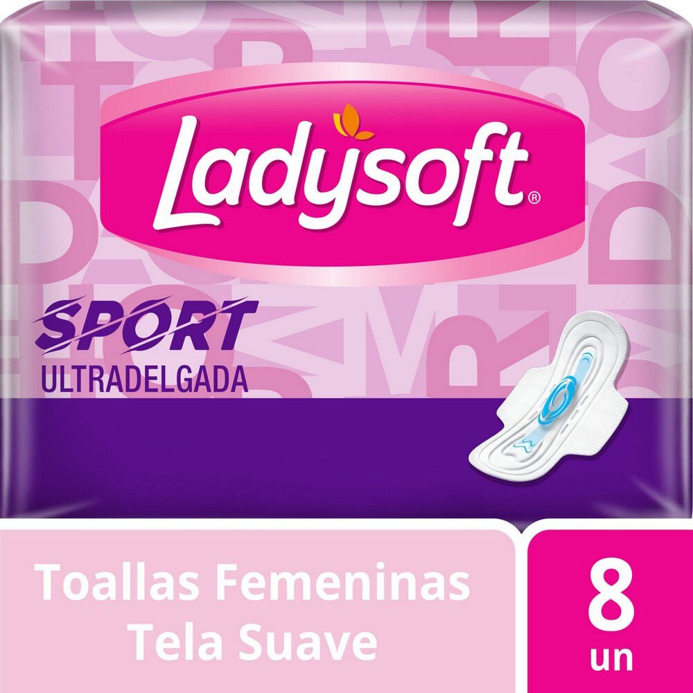 Toalla Higiénica Sport Día Ultradelgada Tela Suave 8 Unidades