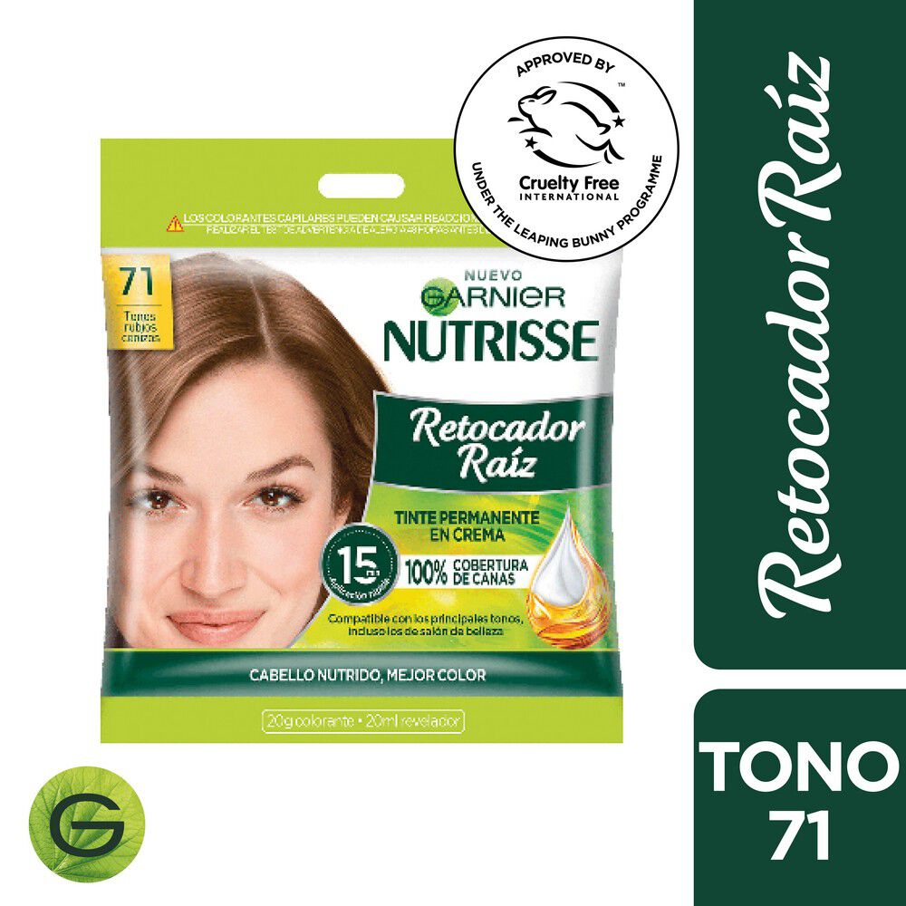 Tinte Permanen en Crema Retocador Raíz 71 Tonos Rubios Cenizos X1