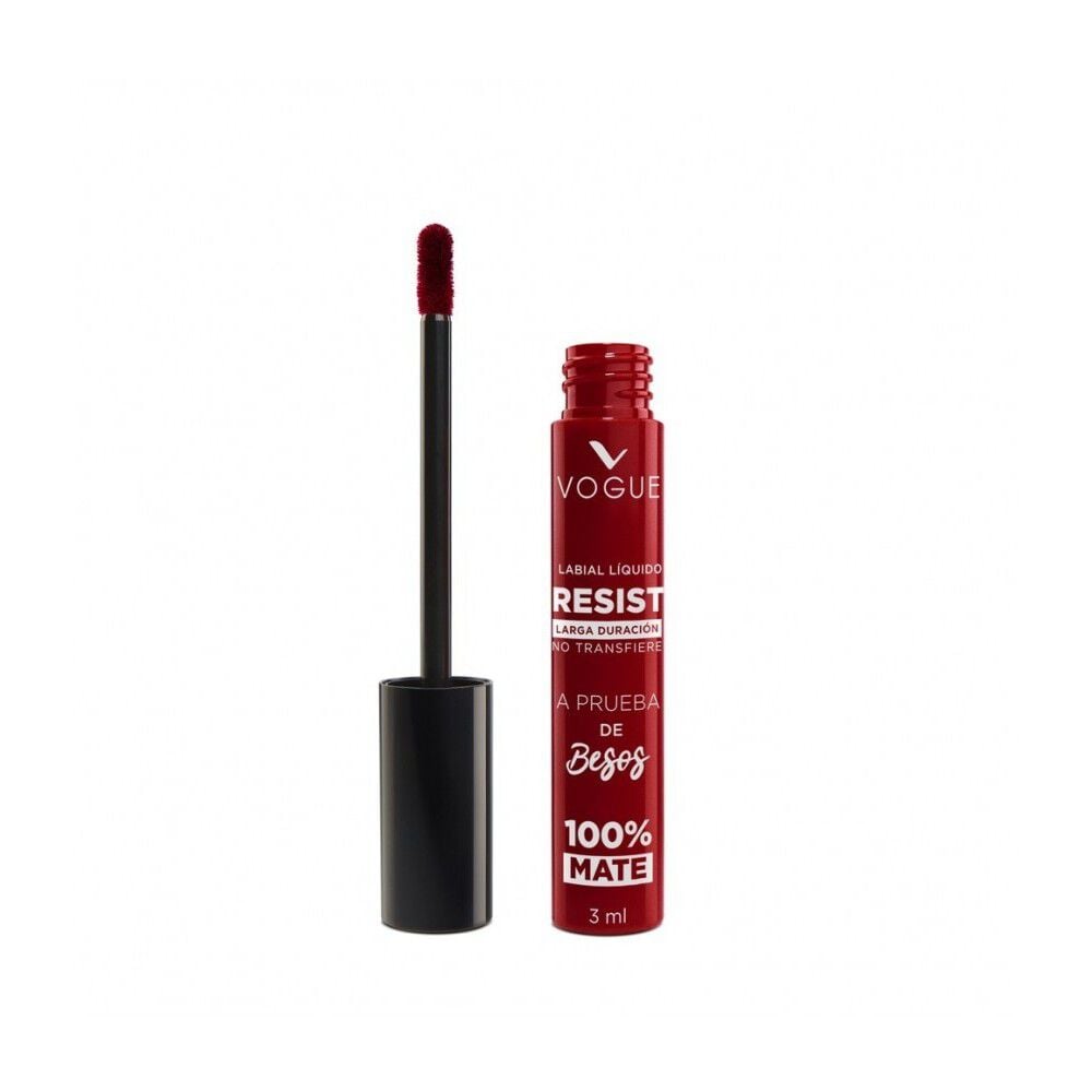 Labial Liquido Resiste A Prueba de Besos 100% Mate Poderosa 3 mL