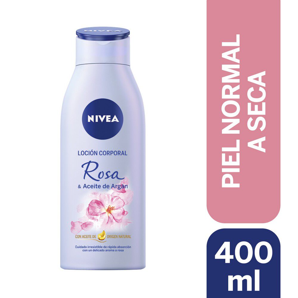 Loción-Corporal-Rosa-&-Aceite-De-Argán-400-mL-imagen-1