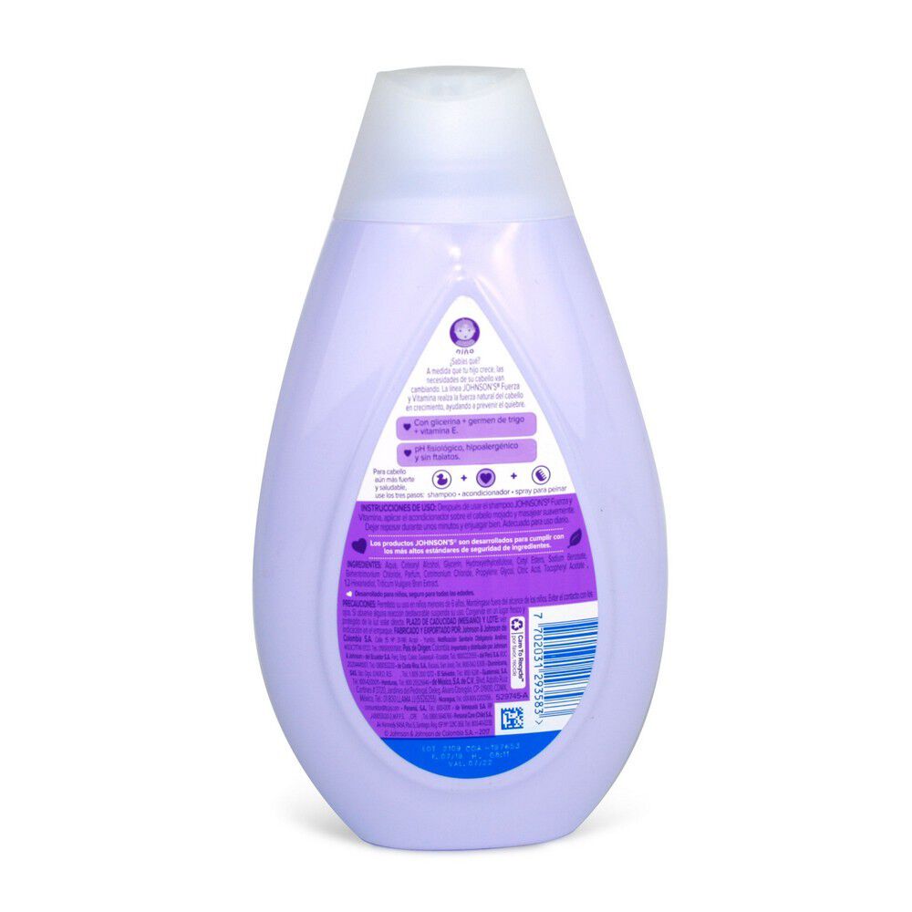 Pack shampoo + acondicionador + spray fuerza y vitamina, Johnson's