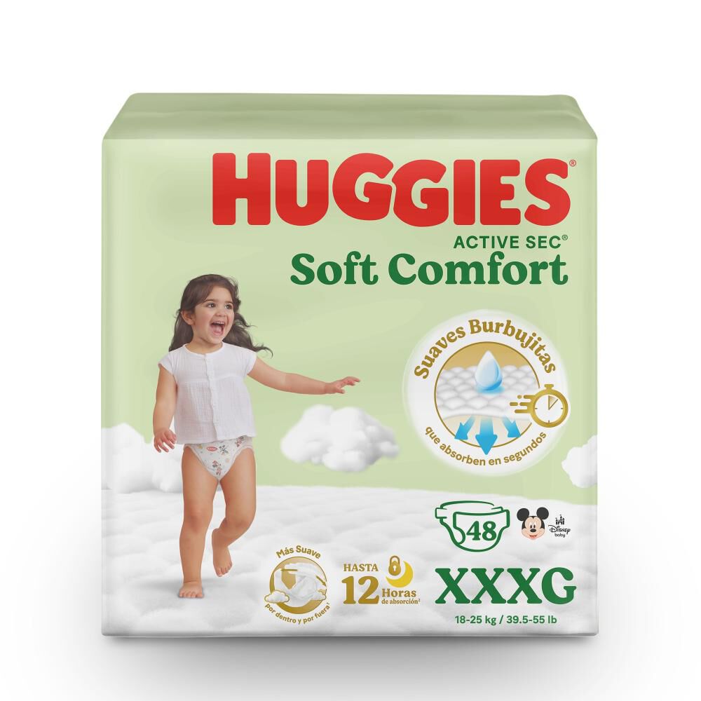 Pañales  Active Sec Soft Comfort Xxxg 48 Un
