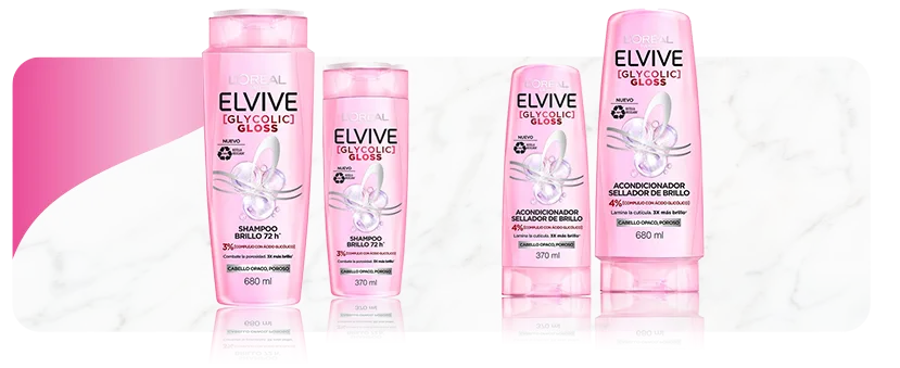 Shampoo y Acondicionador Elvive Glycolic Gloss