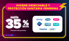 Oferta Flash Higiene Desechable y Protección Femenina en Cyber Ofertas