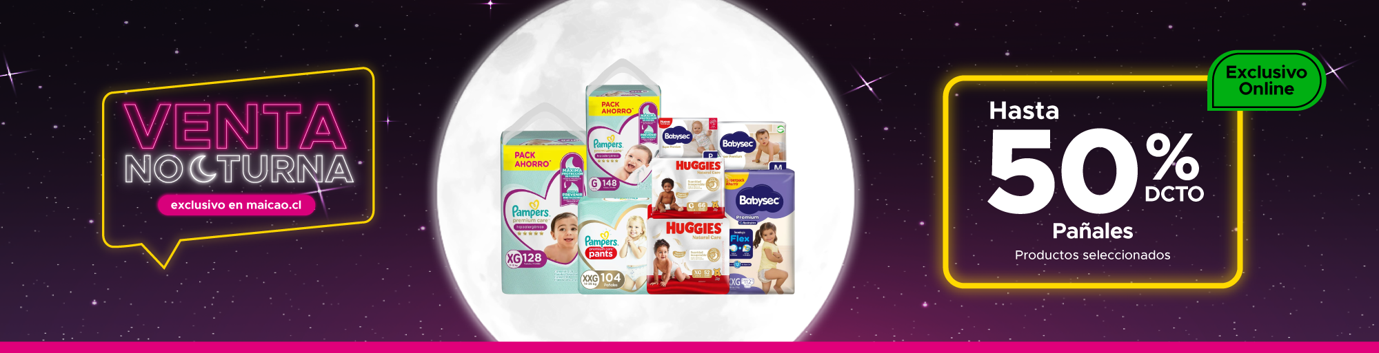 Venta Nocturna Pañales y Wipes en Maicao