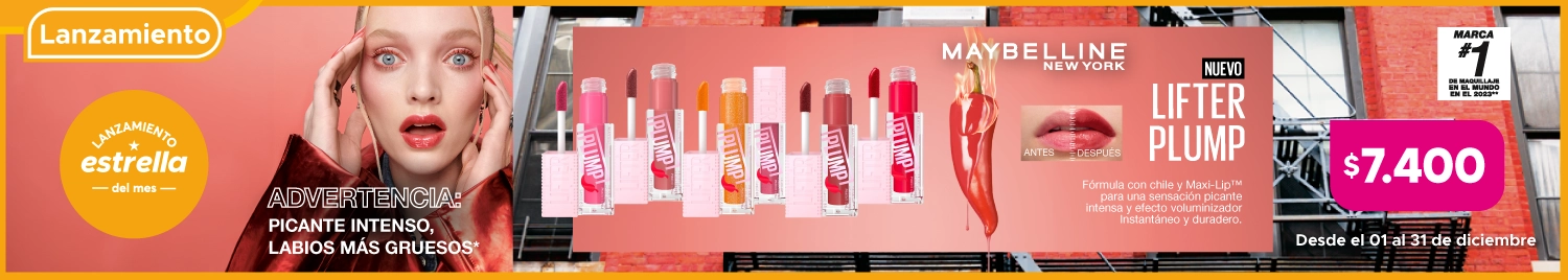Maybelline Lifter Plump en tiendas Maicao Chile