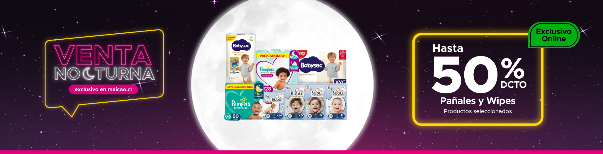 Venta Nocturna Pañales y Wipes en Maicao