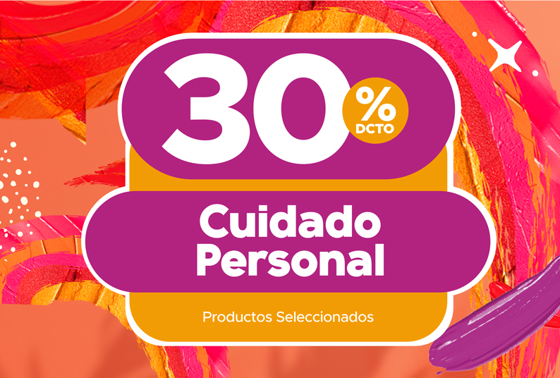 Cuidado personal hasta 30% descuento