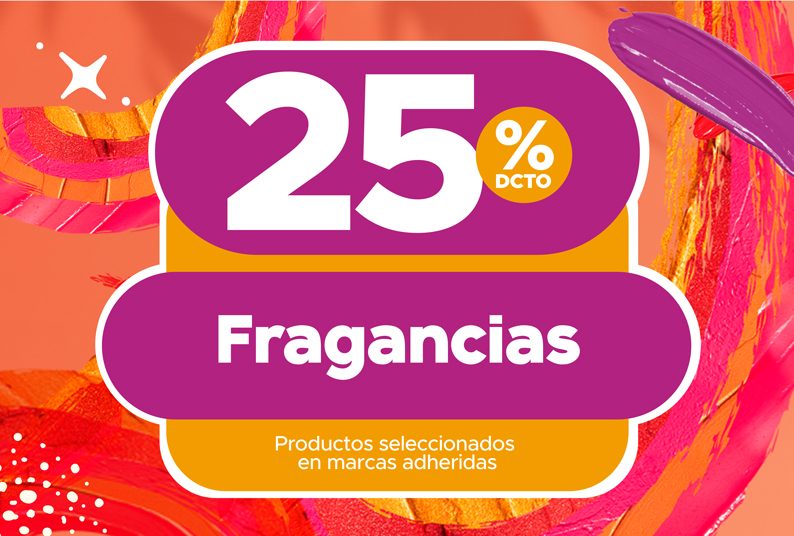 Fragancias hasta 25% descuento
