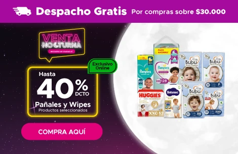 Pañales y Wipes Venta nocturna en Maicao