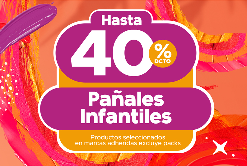 Pañales infantiles hasta 40% descuento