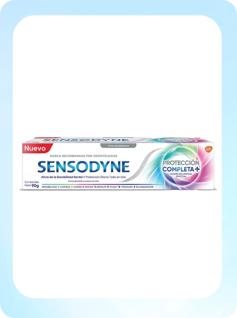 Sensodyne Pasta Dental Proteccion Completa Crema Dental Uso Diario con Fluor 90G