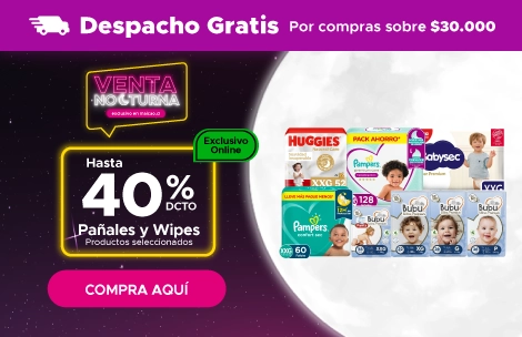 Pañales y Wipes Venta nocturna en Maicao