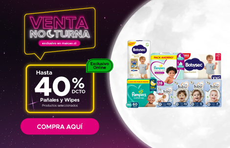 Pañales y Wipes Venta nocturna en Maicao