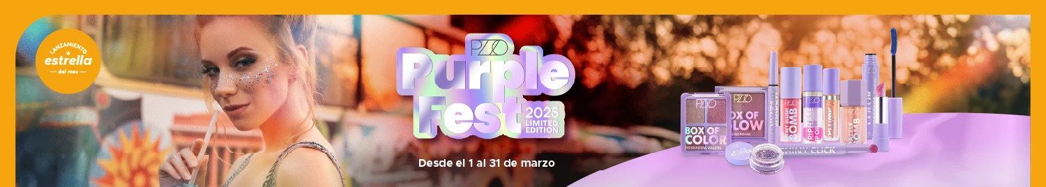 Look Petrizzio Purple Fest en tiendas Maicao Chile