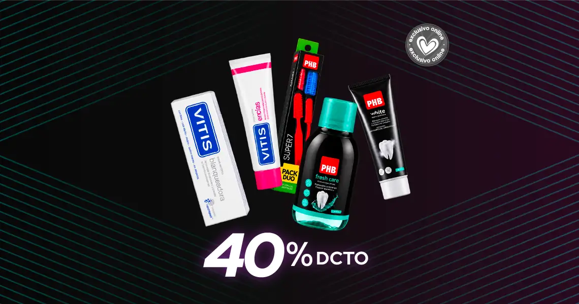 Productos de higiene bucal PHB y VITIS con 40% descuento